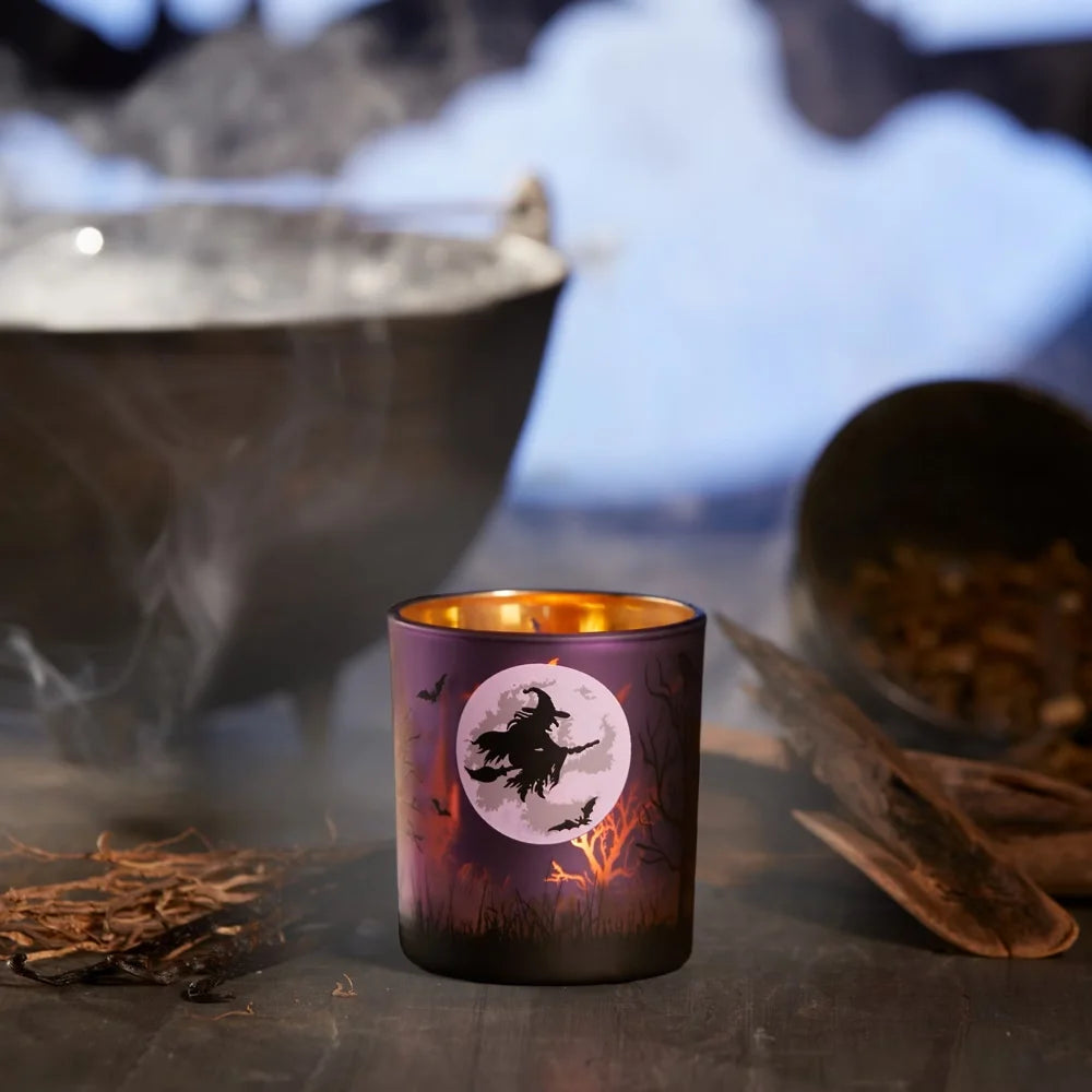 Purple Witch's Moon Tea Light Candle Holder