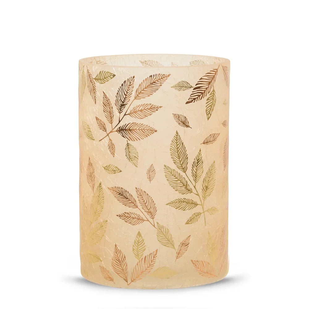 Frosted Gold Jar Candle Holder