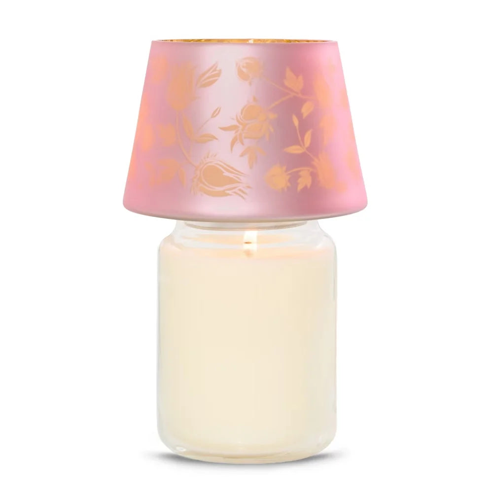 Roselle Etched Jar Candle Shade