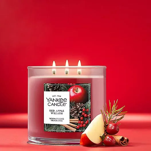 Red Apple Wreath Scented Tea Light Candles